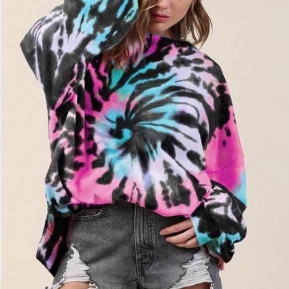 🆕Tie dye French terry pullover - Picture 3 of 6